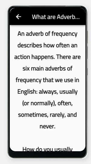 adverbs of frequency Screenshot 0