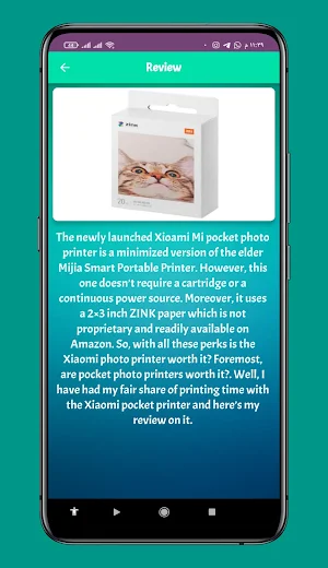 Mi portable printer guide Screenshot 1
