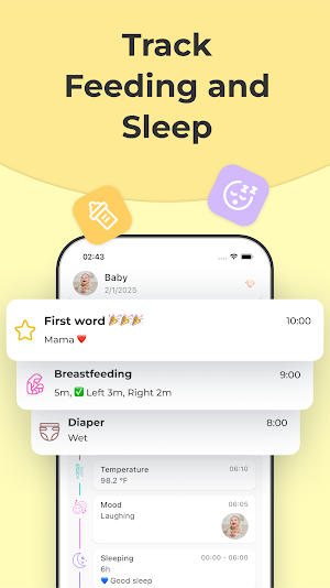 Baby tracker: Feeding, Sleep Screenshot 1