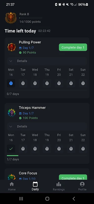 Solo Leveling Workout Screenshot 0