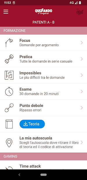Quiz revisione patente Screenshot 1