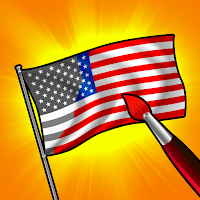 Color ASMR Paint Firework Flag
