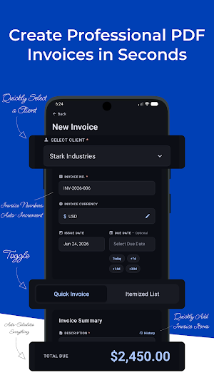 InvoiceFlow: PDF Invoice Maker Screenshot 1