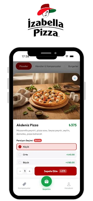 İzabella Pizza Babaeski Screenshot 2