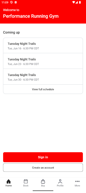 Performance Running Gym Screenshot 1