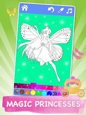 Animated Glitter Coloring Book - Princess Screenshot 0