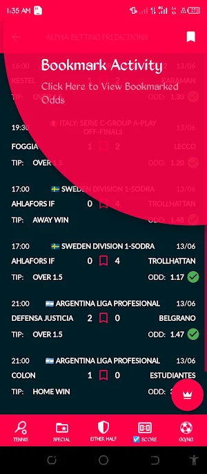 Alpha Betting Predictions Screenshot 0