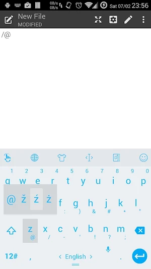 Keyboard Theme Flat White Blue Screenshot 3