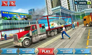 Sea Animals Transporter Truck Driving Game 2019 Screenshot 0