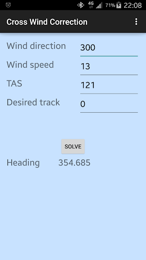 Cross Wind Correction Screenshot 1