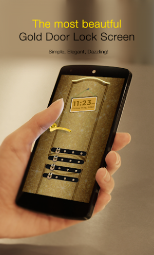 Gold Door Lock Screen Screenshot 1