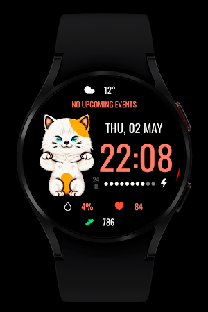 Lucky Cat Digital Watch Face Screenshot 3