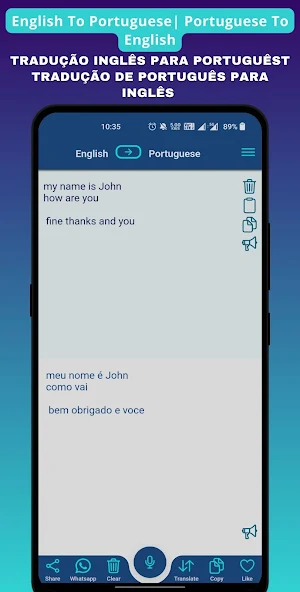 Portuguese  English translator Screenshot 0