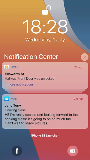 iPhone 15 Launcher, iOS 17 Screenshot 1
