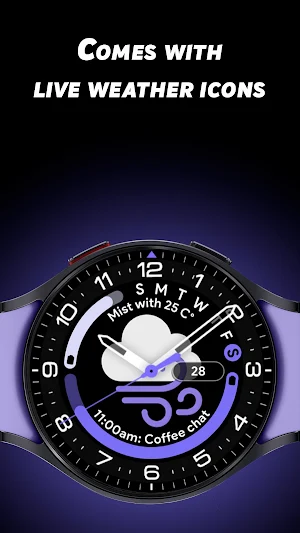 Weather Analog - Watch face Screenshot 2