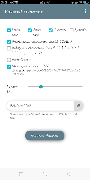 Password Generator Screenshot 2