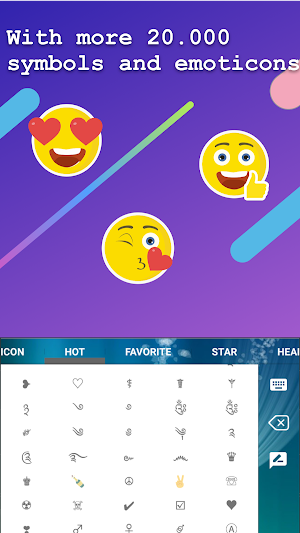 Cool Symbols - Emoticons - My Photo Keyboard Screenshot 1