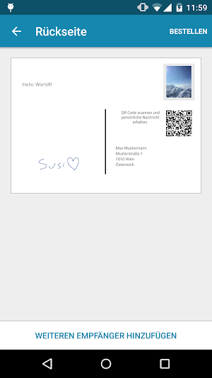 Postkarte - Fotos gestalten & per Post versenden Screenshot 3