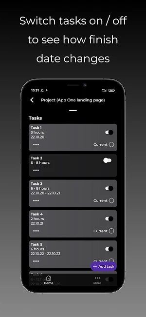 Targetshare: Get Finish Dates Screenshot 2