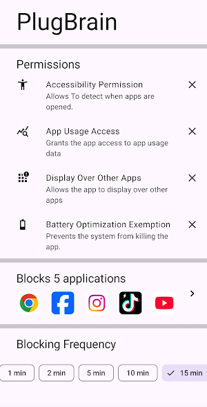 PlugBrain: stop distractions Screenshot 2