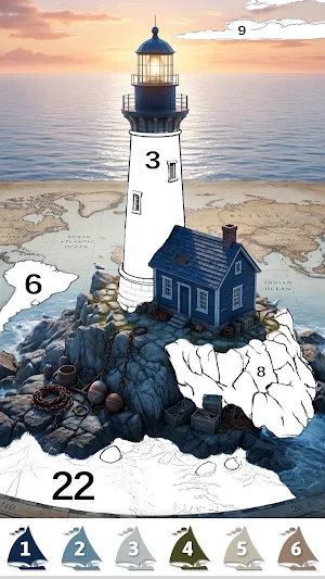 Voyage Color By Number Game Screenshot 2
