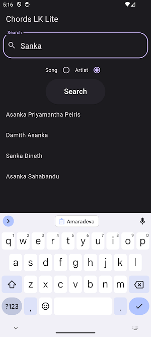 ChordsLK Lite Screenshot 1