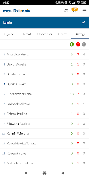 mobiDziennik Screenshot 3