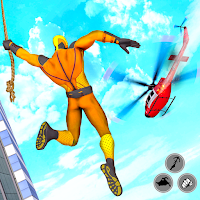 Flying Robot Rope Hero Games: Grand Crime City
