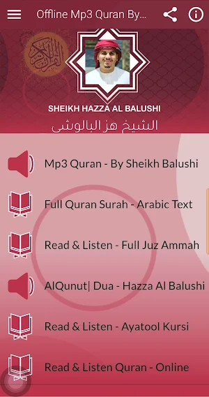 Hazza Al Balushi Quran Offline Screenshot 0