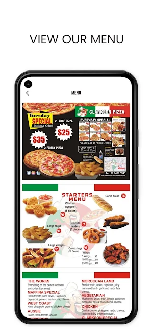 Clarkson Pizza Screenshot 2
