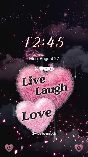 Pink Love And Live - Wallpaper Screenshot 1
