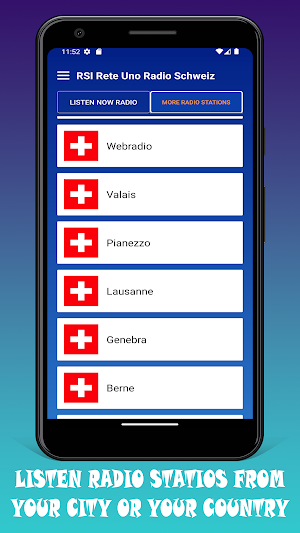 RSI Rete Uno Radio Switzerland Screenshot 2