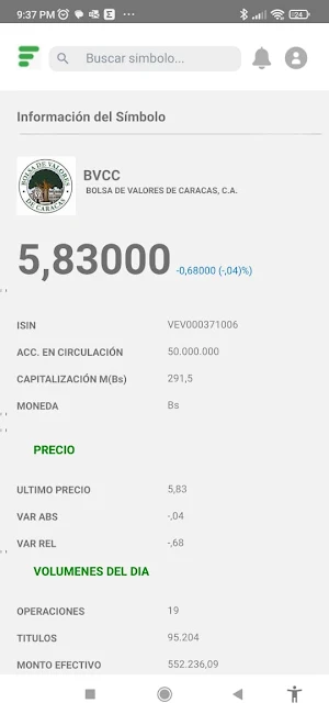 BVC Móvil Screenshot 2
