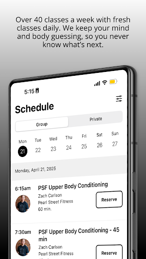 Pearl Street Fitness Screenshot 3