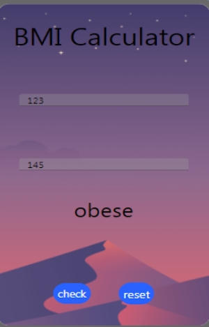 BMI Calculator Screenshot 1