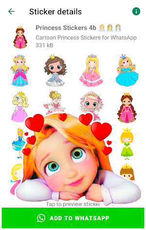 Princess Stickers for WhatsApp Screenshot 3