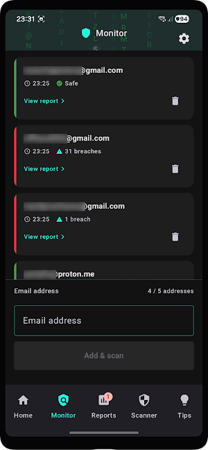 Breach WD: Data Breach Monitor Screenshot 1