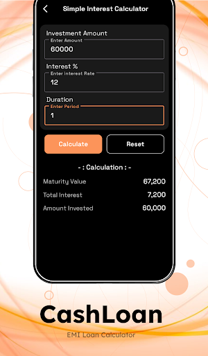 CashLoan - EMI Loan Calculator Screenshot 2
