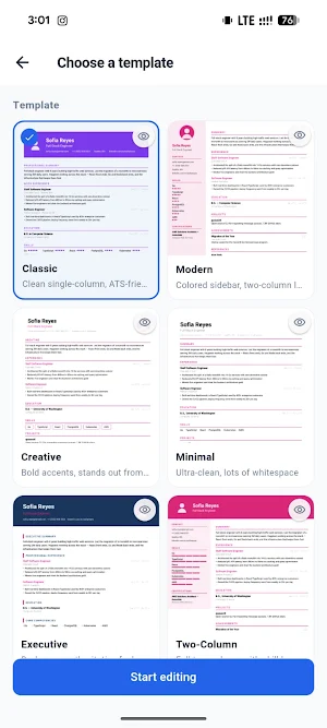 Resume Builder - CV Maker Screenshot 1