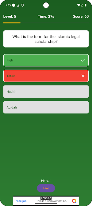 Islamic Knowledge Quiz Game Screenshot 3