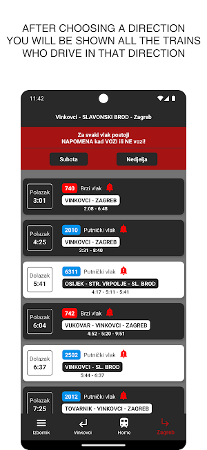 Slavonski Brod train timetable Screenshot 1