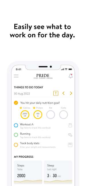 Pride Fitness and Nutrition Screenshot 1