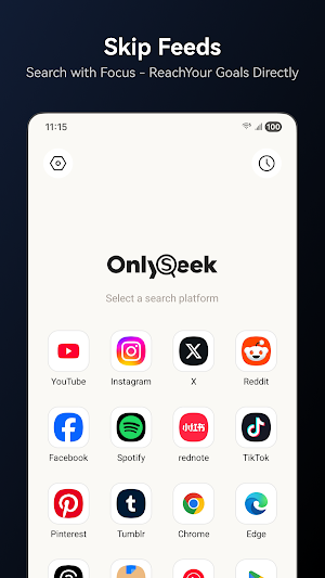 OnlySeek—No Feeds, Just Search Screenshot 0