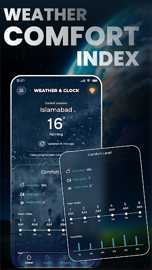 Transparent clock and weather Screenshot 3