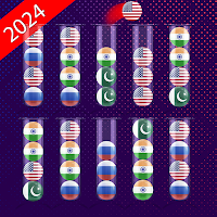 Flag Sorting: Ball Sort Puzzle