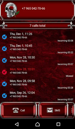 Gothic Dialer theme Screenshot 1