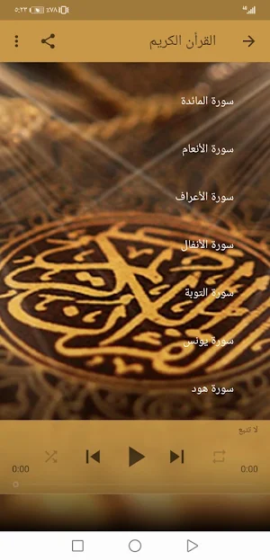 القران بصوت علي الحذيفي بدون ن Screenshot 2