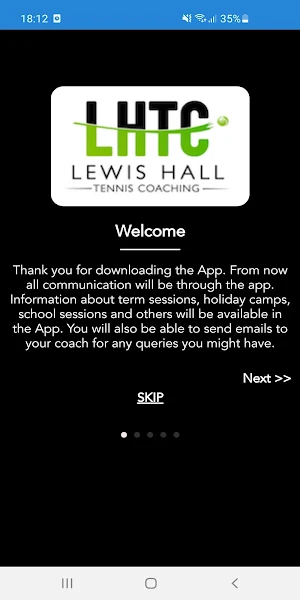 Lewis Hall Tennis Coaching Screenshot 0