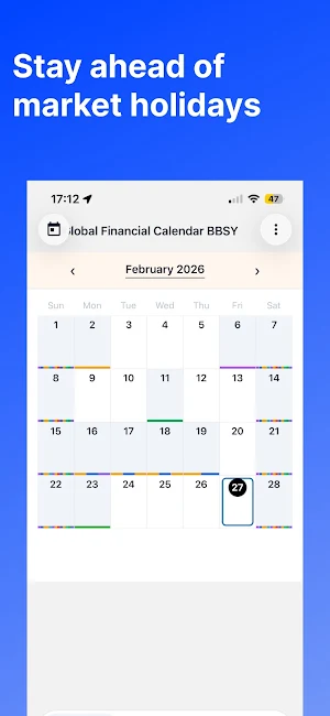 Global Financial Calendar BBSY Screenshot 1
