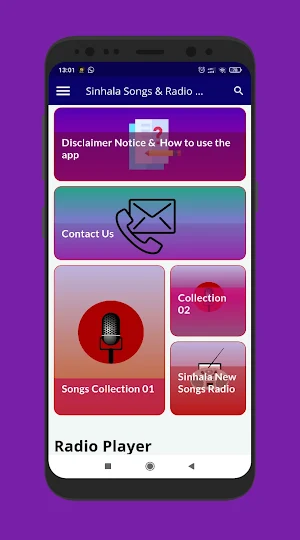 Sinhala Songs & Radio Player Screenshot 1